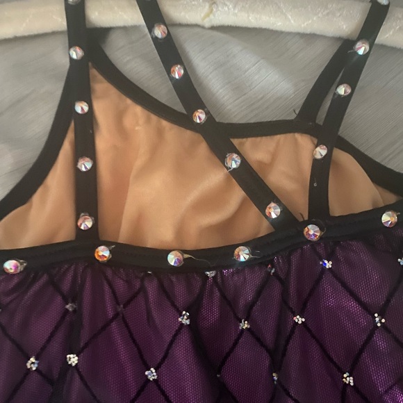 Child small purple and black fringe bottom costume - Picture 5 of 5